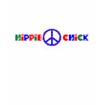 Hippie Chick T-shirt with Peace Sign
