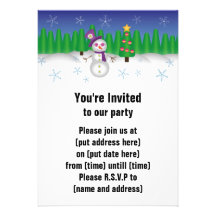 Hippie Christmas Snowman Personalised Announcements
