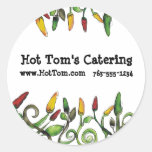 hippie doodle hot chilli peppers gift tag sticke.. sticker