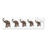 Hippie Elephant Bumper Sticker bumper stickers