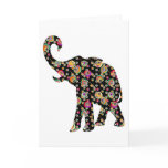 Hippie Elephant Greeting Card