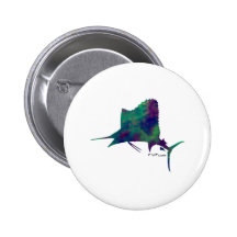 Hippie Fish Collection by FishTs.com Pinback Button