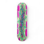 Hippie Flowers Abstract Art Skateboard