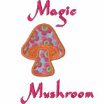 Hippie Flowers Mushroom, Magic Mushroom embroidered shirts