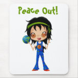 Hippie Girl Kids Peace Earth mousepads