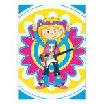 Hippie Girl with Guitar Invites