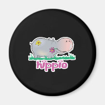 hippie hippo fridge magnets
