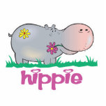 hippie hippo photo cut out