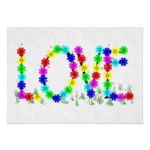Hippie Love Flowers Invite