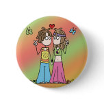 Hippie Lovers Button