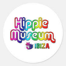 Hippie Museum Ibiza Round Stickers