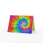 Hippie New Year Groovy Tie-Dye Card