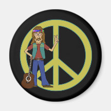 Hippie Peace Fridge Magnets