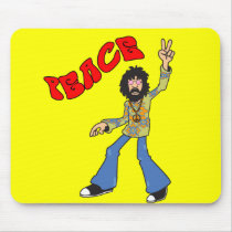 Hippie Peace Mouse Pads