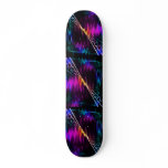 Hippie pink and purple love peace skateboards