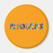 Hippie Revolution Fridge Magnet