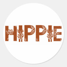 Hippie Round Sticker