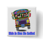 Hippie School Bus buttons