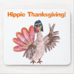 Hippie Thanksgiving turkey mousepads