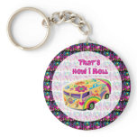 hippie van how i roll keychains