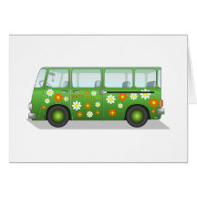 Hippie van image cards
