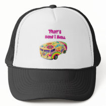 hippie van retro  how i roll mesh hats