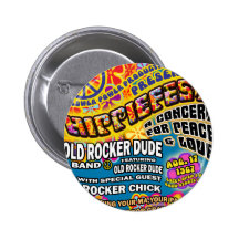 Hippiefest Concert Poster Pin