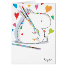 HIPPO ARTIST Valentines by Boynton Greeting Cards