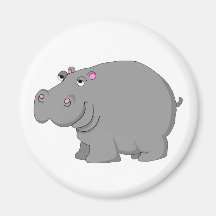 hippo fridge magnet