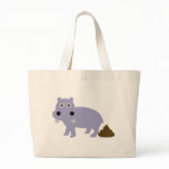 hippo fun icon canvas bags
