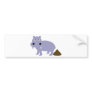 hippo fun icon bumper sticker