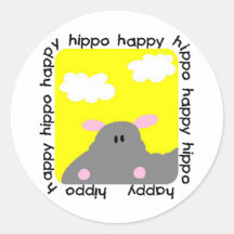 Hippo Happy Tshirts and Gifts Sticker