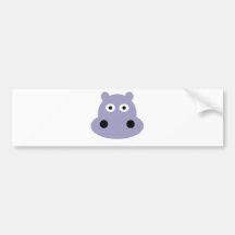 hippo head bumper stickers