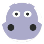 hippo head stickers