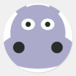 hippo head stickers