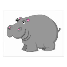 hippo postcard