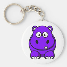 Hippo Purple Key Chains
