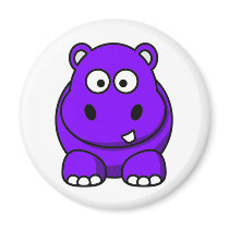 Hippo Purple Magnet