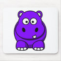 Hippo Purple mousepads