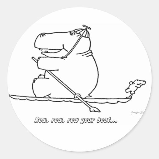 Row Row Row Your Boat Hippo hippo row row row your boat sticker zazzle Row Row Row Your Boat Hippo hippo row row row your boat sticker zazzle