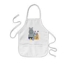 Hippo Sand Castle T-shirts and Gifts Aprons