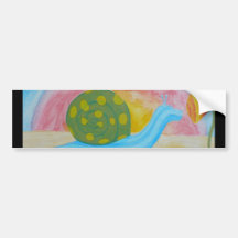 Hippo-Snail Bumper Sticker