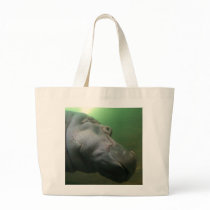 Hippopotamus Abstract Canvas Bags