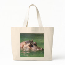 Hippopotamus Swimming On The Surface Bag