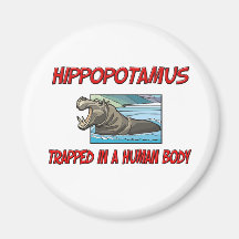 Hippopotamus trapped in a human body magnet
