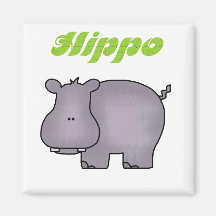 Hippopotamus Tshirts and Gifts Magnets