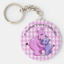 Hippos-A Mother's love is grand! Key Chains