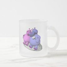 hippos in love coffee mug