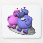 hippos in love mousepads