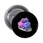 hippos in love pin